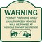 Signmission No Parking w/o Permit Warning Permit Parking Unauthorized Vehicles Alum, 18" x 18", TG-1818-23636 A-DES-TG-1818-23636 - alternate 1